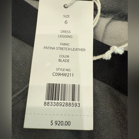 NWT Helmut Lang Charcoal Leather Leggings - Picture 5 of 5